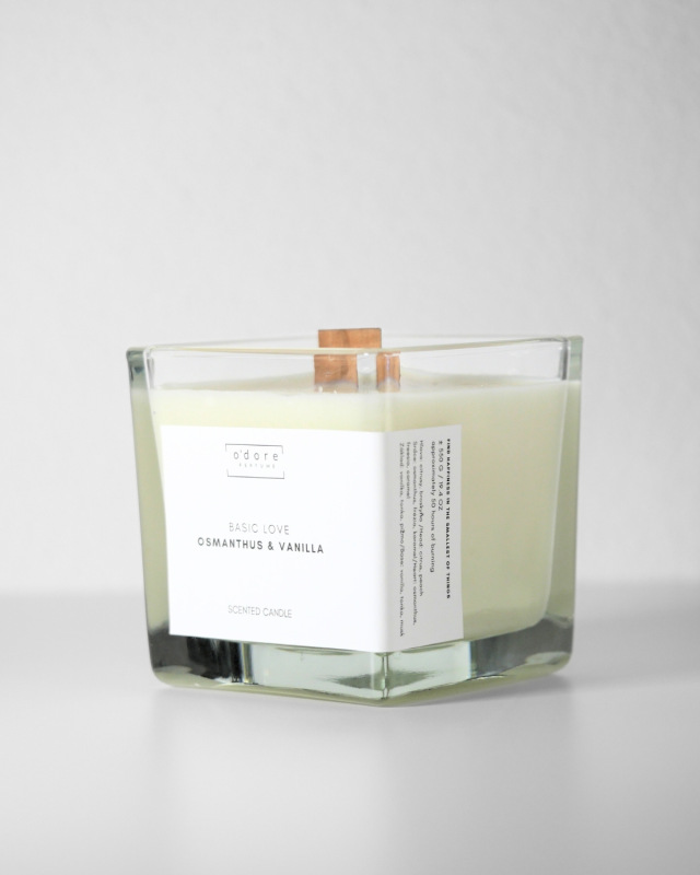 o´dore Sójová sviečka BASIC LOVE Osmathus & Vanilla 1